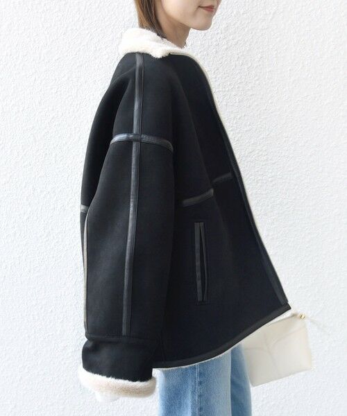 SHIPS / シップス その他アウター | フェイク ムートン ジップ コート | 詳細29
