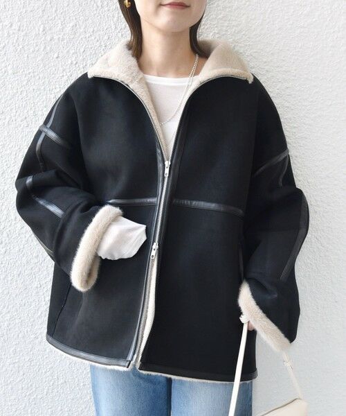 SHIPS / シップス その他アウター | フェイク ムートン ジップ コート | 詳細29