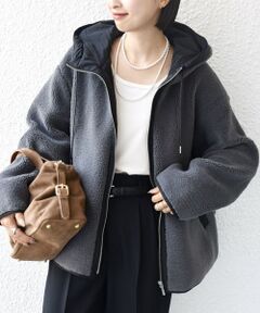 SHIPS / シップス ブルゾン | 【WEB限定】ボア 配色 フード ブルゾン