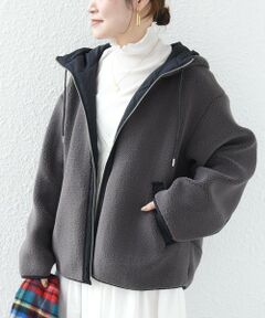SHIPS / シップス ブルゾン | 《一部予約》【WEB限定】ボア 配色 フード ブルゾン