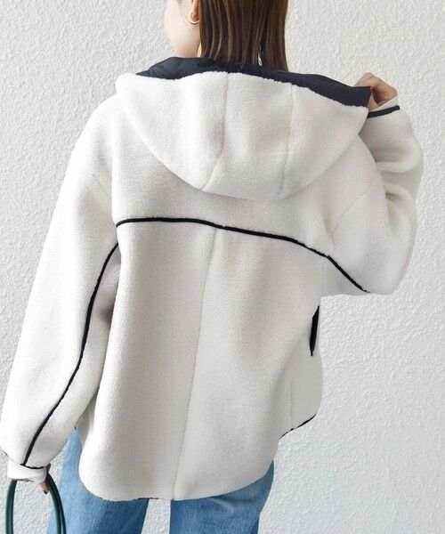 SHIPS / シップス ブルゾン | 【WEB限定】ボア 配色 フード ブルゾン | 詳細10