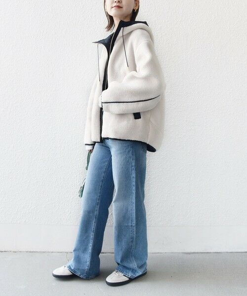 SHIPS / シップス ブルゾン | 【WEB限定】ボア 配色 フード ブルゾン | 詳細2