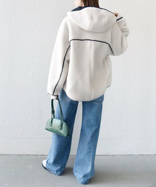 SHIPS / シップス ブルゾン | 【WEB限定】ボア 配色 フード ブルゾン | 詳細3