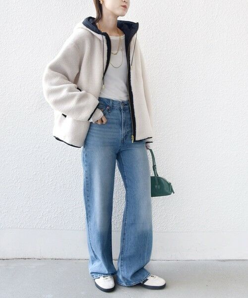 SHIPS / シップス ブルゾン | 【WEB限定】ボア 配色 フード ブルゾン | 詳細4