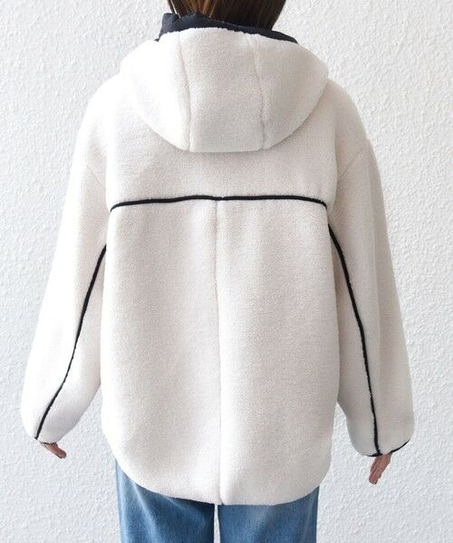 SHIPS / シップス ブルゾン | 【WEB限定】ボア 配色 フード ブルゾン | 詳細27