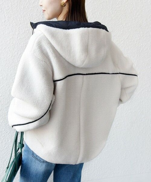 SHIPS / シップス ブルゾン | 【WEB限定】ボア 配色 フード ブルゾン | 詳細9