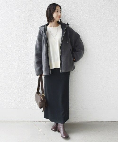 SHIPS / シップス ブルゾン | 【WEB限定】ボア 配色 フード ブルゾン | 詳細29