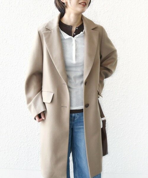 SHIPS / シップス その他アウター | ロイヤル ジーロン チェスター コート(ライトブラウン)