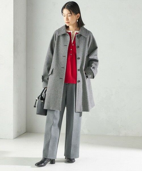 SHIPS / シップス ステンカラーコート | 千鳥 / ソリッド ウール メルトン ステンカラー コート | 詳細12