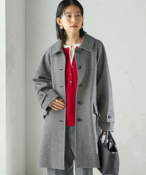 SHIPS / シップス ステンカラーコート | 千鳥 / ソリッド ウール メルトン ステンカラー コート | 詳細14