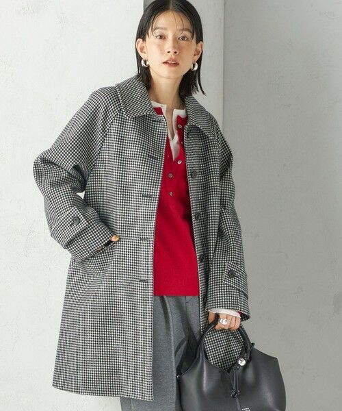 SHIPS / シップス ステンカラーコート | 千鳥 / ソリッド ウール メルトン ステンカラー コート | 詳細17