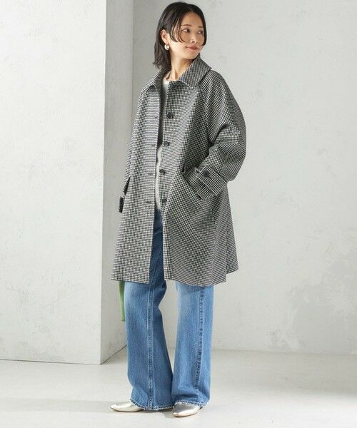 SHIPS / シップス ステンカラーコート | 千鳥 / ソリッド ウール メルトン ステンカラー コート | 詳細18