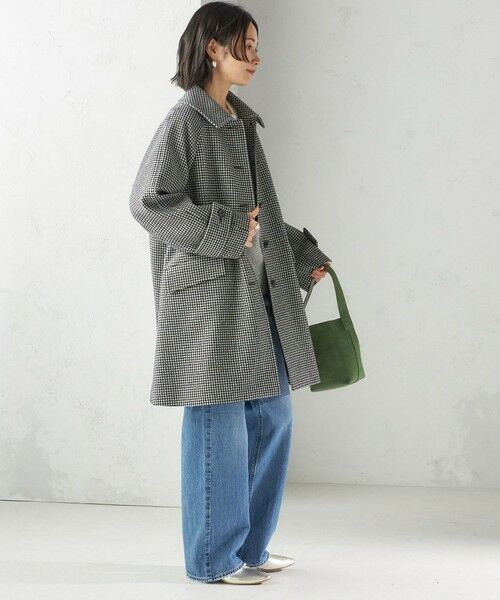 SHIPS / シップス ステンカラーコート | 千鳥 / ソリッド ウール メルトン ステンカラー コート | 詳細20