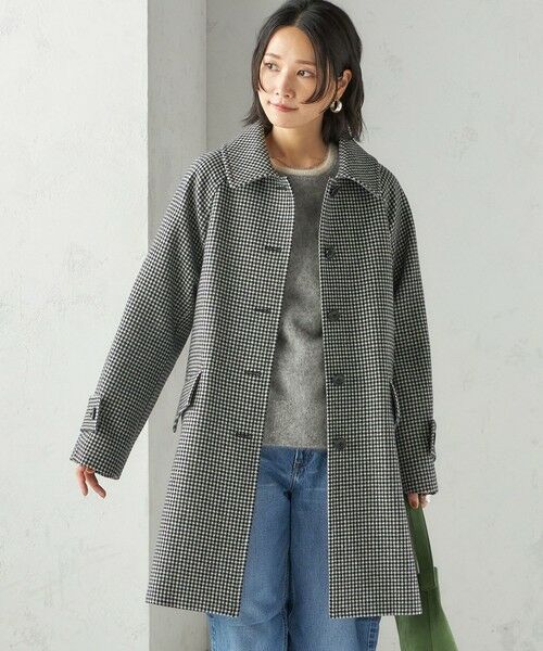 SHIPS / シップス ステンカラーコート | 千鳥 / ソリッド ウール メルトン ステンカラー コート | 詳細21