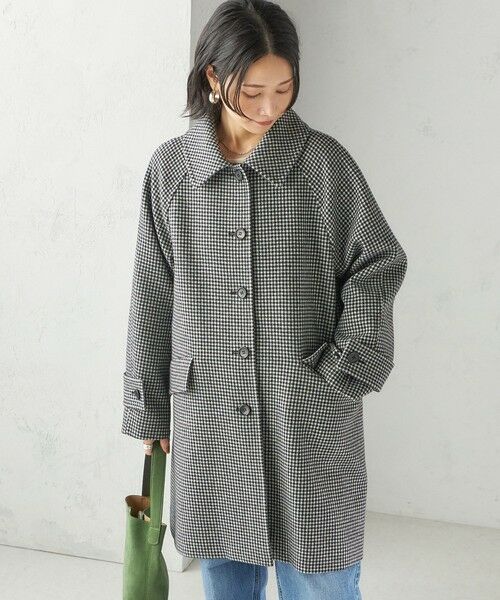SHIPS / シップス ステンカラーコート | 千鳥 / ソリッド ウール メルトン ステンカラー コート | 詳細23