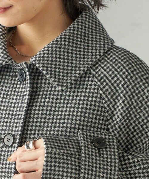SHIPS / シップス ステンカラーコート | 千鳥 / ソリッド ウール メルトン ステンカラー コート | 詳細24