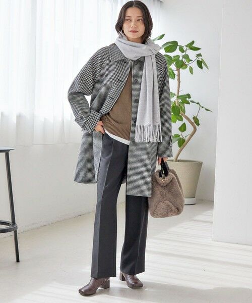 SHIPS / シップス ステンカラーコート | 千鳥 / ソリッド ウール メルトン ステンカラー コート | 詳細6