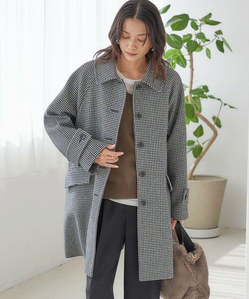 SHIPS / シップス ステンカラーコート | 千鳥 / ソリッド ウール メルトン ステンカラー コート | 詳細9