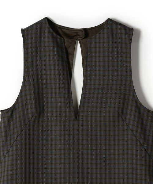 SHIPS / シップス ロング・マキシ丈ワンピース | 〈手洗い可能〉アジャスト ボタン チェック ジャンパー スカート | 詳細11