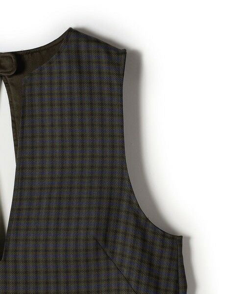 SHIPS / シップス ロング・マキシ丈ワンピース | 〈手洗い可能〉アジャスト ボタン チェック ジャンパー スカート | 詳細13