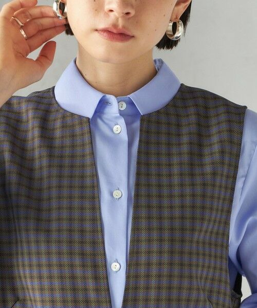 SHIPS / シップス ロング・マキシ丈ワンピース | 〈手洗い可能〉アジャスト ボタン チェック ジャンパー スカート | 詳細6