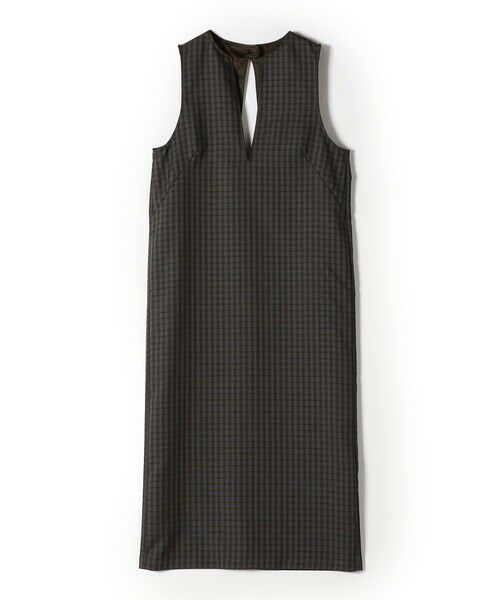 SHIPS / シップス ロング・マキシ丈ワンピース | 〈手洗い可能〉アジャスト ボタン チェック ジャンパー スカート | 詳細7