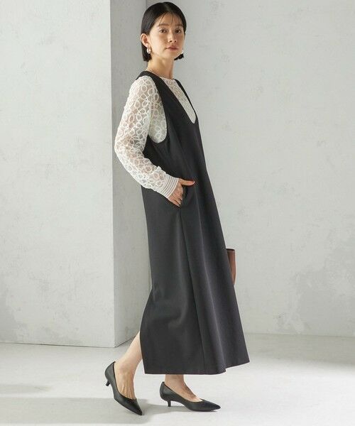 SHIPS / シップス ロング・マキシ丈ワンピース | 〈吸水速乾 / 手洗い可能〉アジャスト ボタン ジャンパー スカート | 詳細3