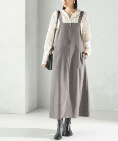 SHIPS / シップス ロング・マキシ丈ワンピース | 〈手洗い可能〉フロント ジップ ジャンパー スカート