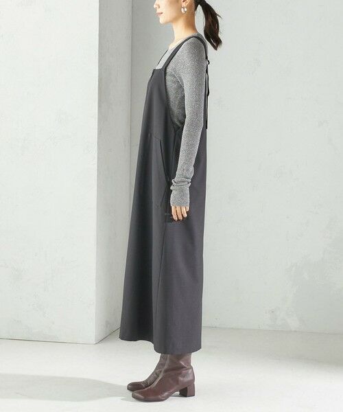 SHIPS / シップス ロング・マキシ丈ワンピース | 〈手洗い可能〉フロント ジップ ジャンパー スカート | 詳細9