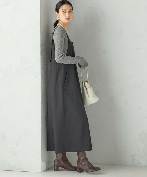 SHIPS / シップス ロング・マキシ丈ワンピース | 〈手洗い可能〉フロント ジップ ジャンパー スカート | 詳細5