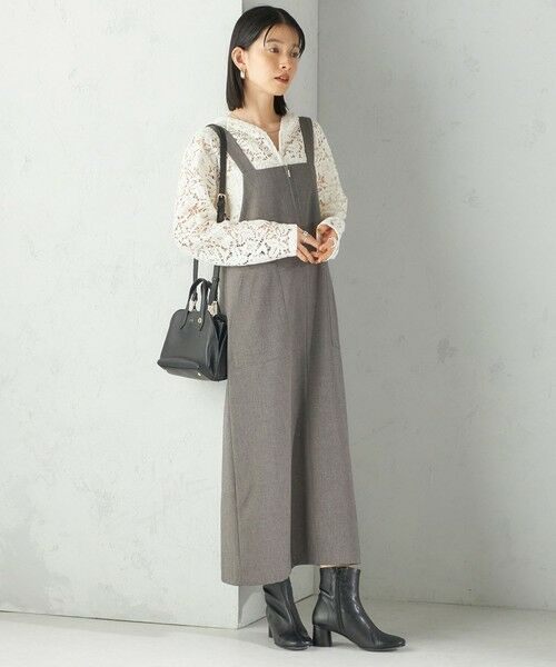 SHIPS / シップス ロング・マキシ丈ワンピース | 〈手洗い可能〉フロント ジップ ジャンパー スカート | 詳細17