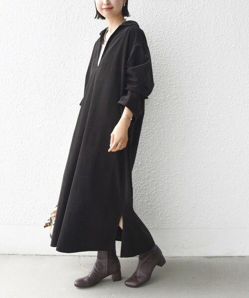 SHIPS / シップス ロング・マキシ丈ワンピース | 【WEB限定】〈洗濯機可能〉スキッパー コーデュロイ ワンピース | 詳細3