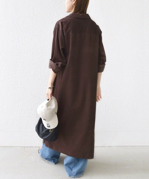 SHIPS / シップス ロング・マキシ丈ワンピース | 【WEB限定】〈洗濯機可能〉スキッパー コーデュロイ ワンピース | 詳細13
