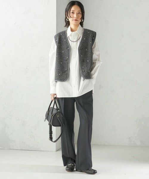 SHIPS / シップス ベスト | 【SHIPS別注】assiette:ウール混 ボア 刺繍 ベスト | 詳細9