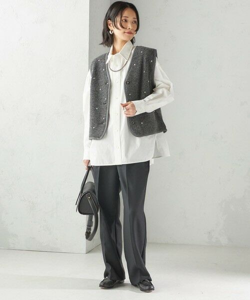 SHIPS / シップス ベスト | 【SHIPS別注】assiette:ウール混 ボア 刺繍 ベスト | 詳細10