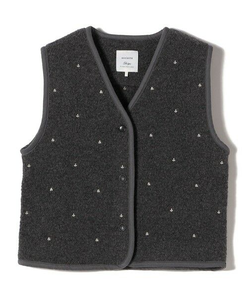 SHIPS / シップス ベスト | 【SHIPS別注】assiette:ウール混 ボア 刺繍 ベスト | 詳細22