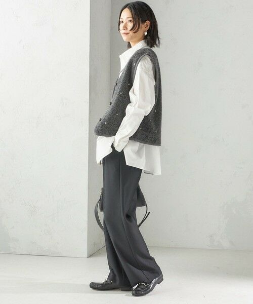 SHIPS / シップス ベスト | 【SHIPS別注】assiette:ウール混 ボア 刺繍 ベスト | 詳細11