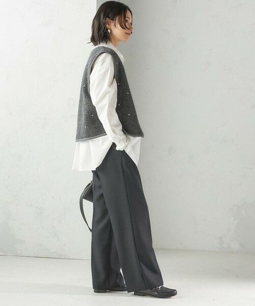 SHIPS / シップス ベスト | 【SHIPS別注】assiette:ウール混 ボア 刺繍 ベスト | 詳細13