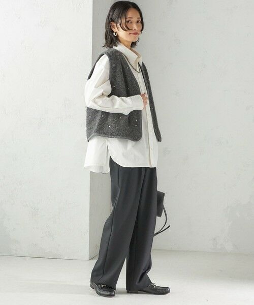 SHIPS / シップス ベスト | 【SHIPS別注】assiette:ウール混 ボア 刺繍 ベスト | 詳細14