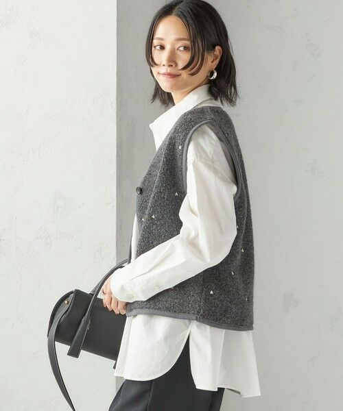 SHIPS / シップス ベスト | 【SHIPS別注】assiette:ウール混 ボア 刺繍 ベスト | 詳細17