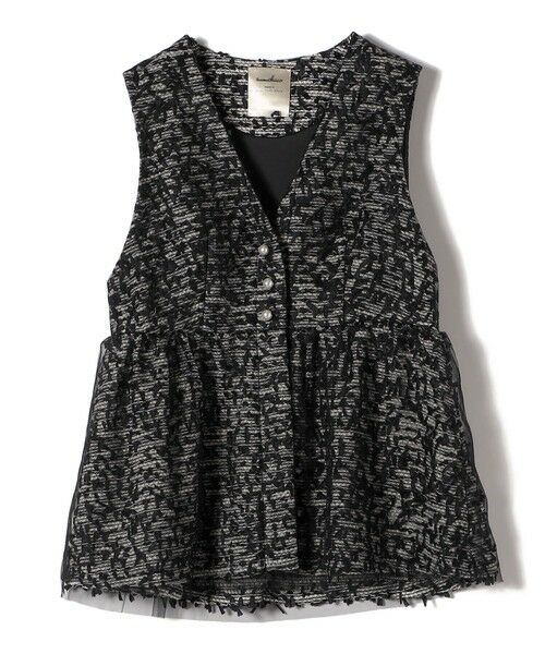 SHIPS / シップス ベスト | 【SHIPS別注】troisiemeCHACO: チュール ジレ（セレモニー対応可）（ダークグレー）