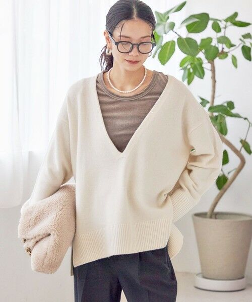 SHIPS / シップス ニット・セーター | 〈手洗い可能〉ウール カシミヤ Vネック プルオーバー | 詳細4