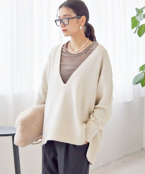 SHIPS / シップス ニット・セーター | 〈手洗い可能〉ウール カシミヤ Vネック プルオーバー | 詳細5