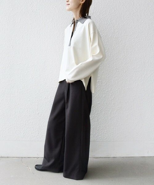 SHIPS / シップス ニット・セーター | 【WEB限定】〈手洗い可能〉サイド スリット ゴールド 釦 ポロ ニット | 詳細2