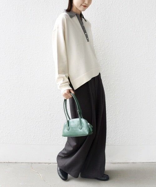 SHIPS / シップス ニット・セーター | 【WEB限定】〈手洗い可能〉サイド スリット ゴールド 釦 ポロ ニット | 詳細4