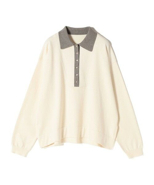 SHIPS / シップス ニット・セーター | 【WEB限定】〈手洗い可能〉サイド スリット ゴールド 釦 ポロ ニット | 詳細10