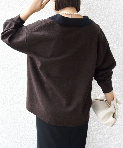 SHIPS / シップス ニット・セーター | 【WEB限定】〈手洗い可能〉サイド スリット ゴールド 釦 ポロ ニット | 詳細19