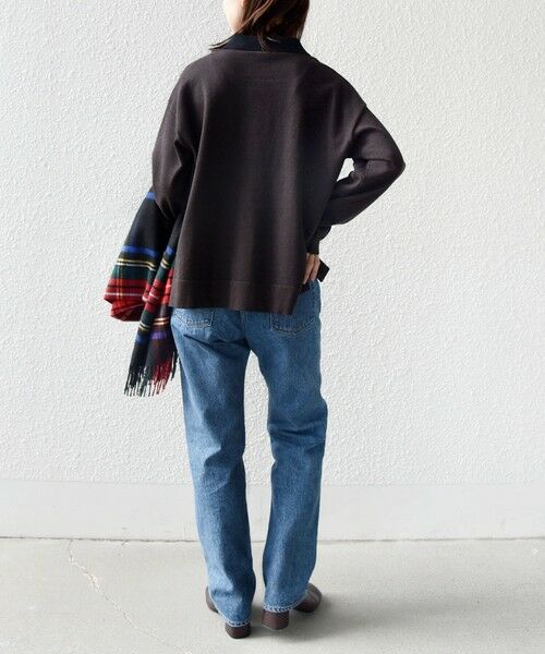 SHIPS / シップス ニット・セーター | 【WEB限定】〈手洗い可能〉サイド スリット ゴールド 釦 ポロ ニット | 詳細26