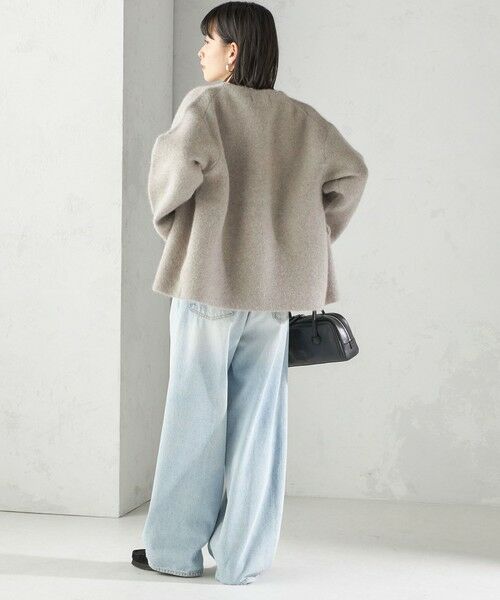 SHIPS / シップス その他アウター | フォックス ブレンド ノーカラー ニット コート | 詳細10