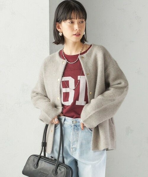 SHIPS / シップス その他アウター | フォックス ブレンド ノーカラー ニット コート | 詳細12